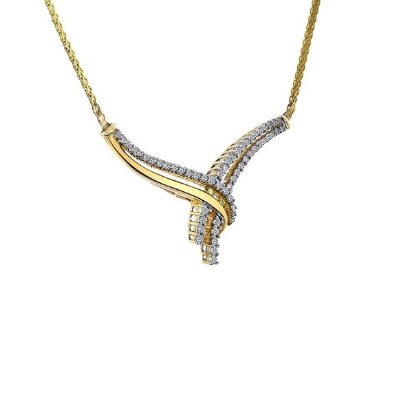 0.65 Ct. Tw. Round Cut Diamond 14k Gold Necklace - Picture 2 of 6